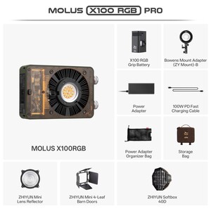 Zhiyun MOLUS X100 RGB Pro Pocket Light - Thumbnail