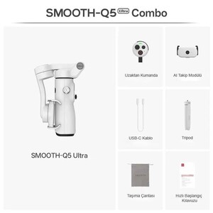Zhiyun Smooth Q5 Ultra Combo AI Takip Özellikli Telefon Gimbalı - Thumbnail